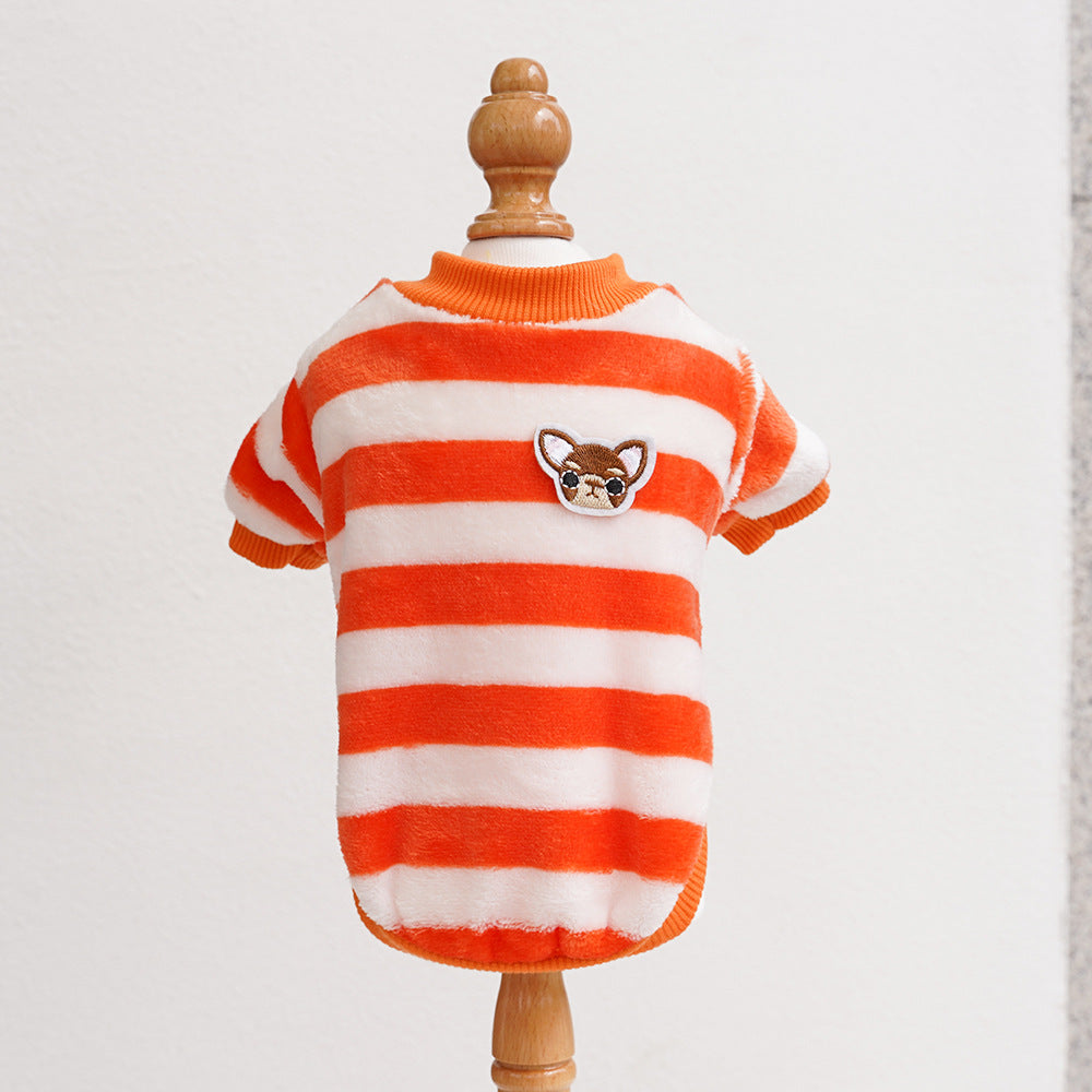 Pet Clothing Warm Embroidered Dog Cat Clothes