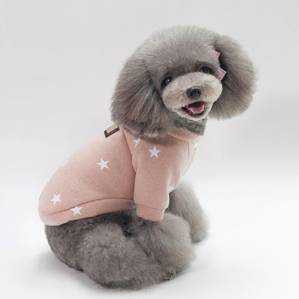 Pet Clothes Autumn And Winter Five-pointed Star Sweater