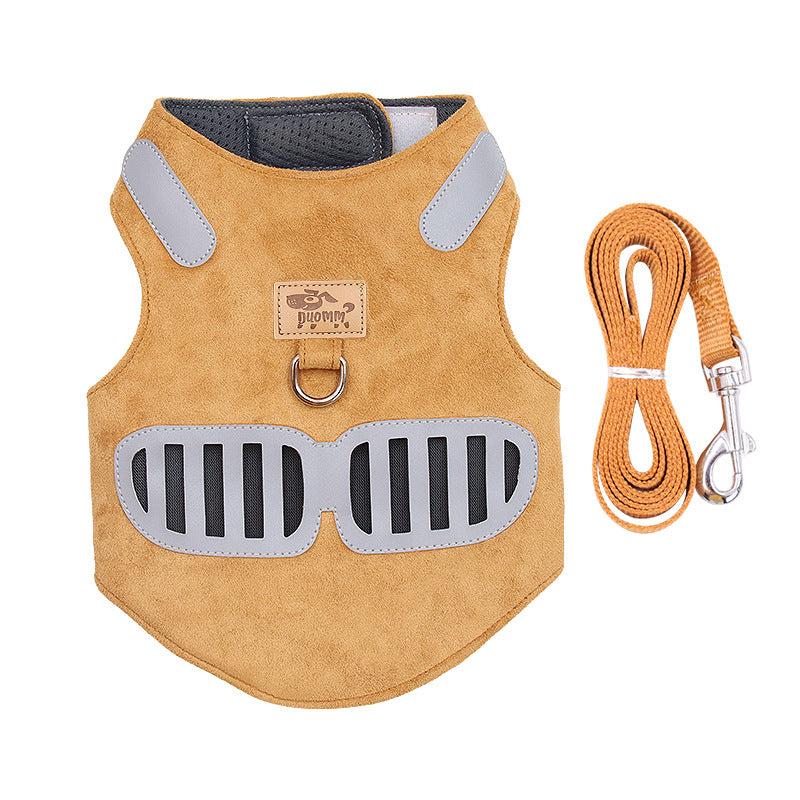 Soft Suede Cat Harness Traction Rope
