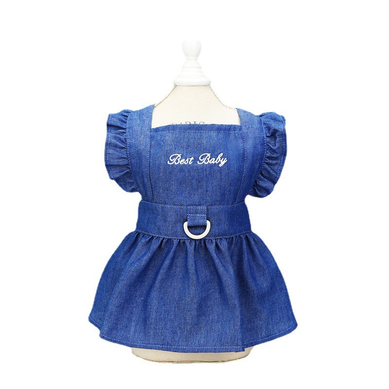 Puppy Clothes Spring And Summer Thin Letters Dress