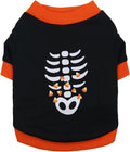 Dog Clothes Cat Shirts Halloween Dog Skeleton Costume Puppy Outfits Lightweight Sweatshirt Pet Apparel For Chihuahua Dachshund Kitten French