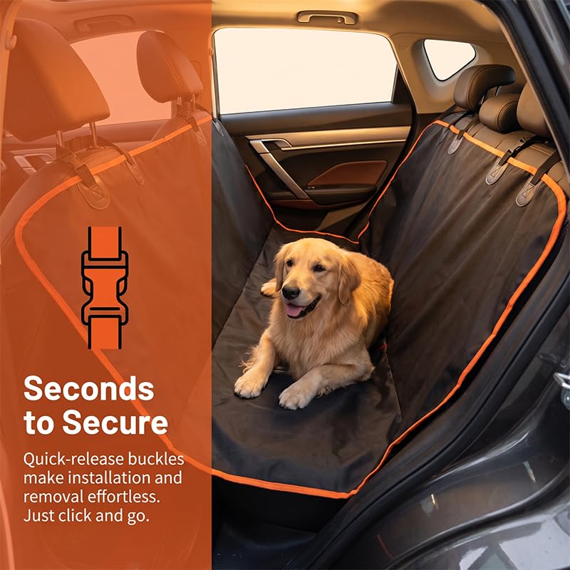 Dog Car Seat Cover, Waterproof Scratch Proof Protector For Back Seat