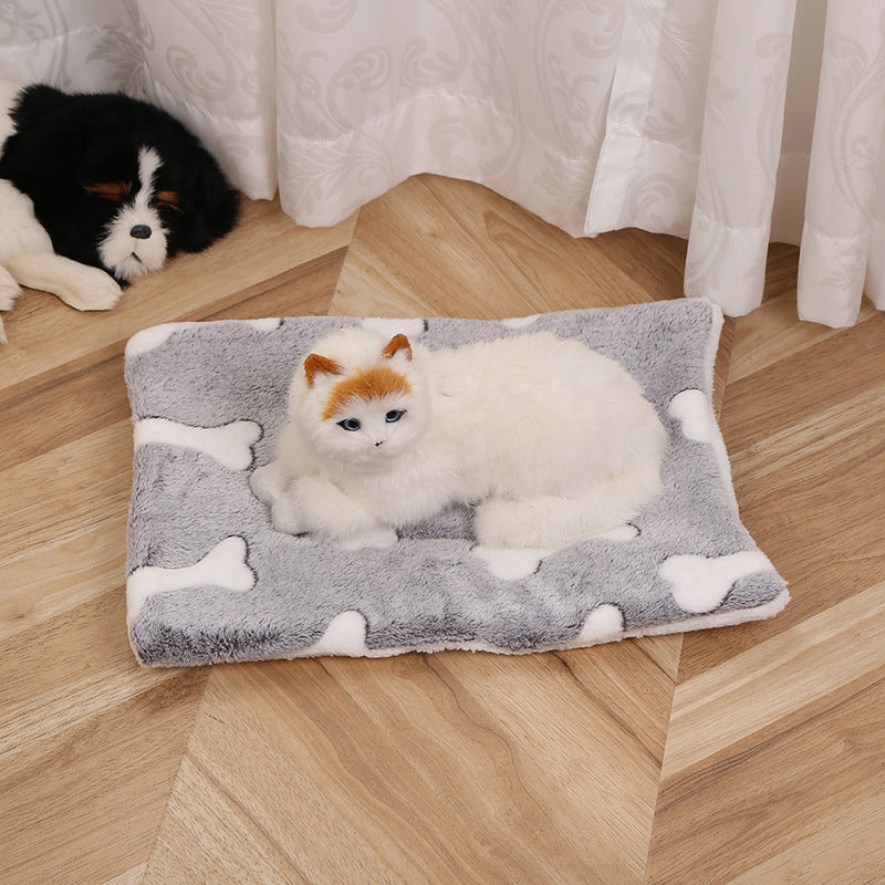 Pet Mat Warm Blanket Cartoon Double-sided Kennel