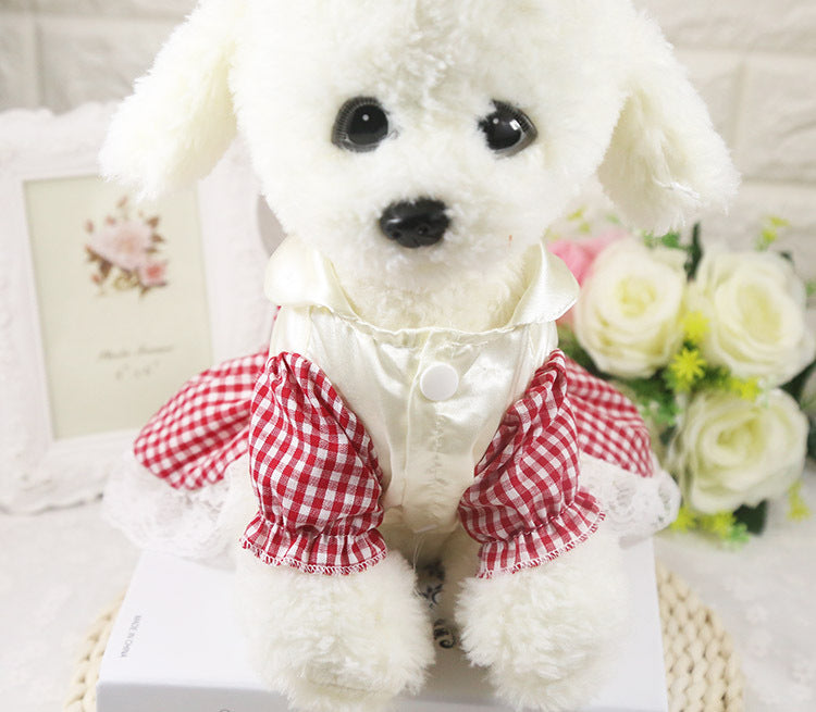 British Style Cotton Plaid Dog Pet Clothes