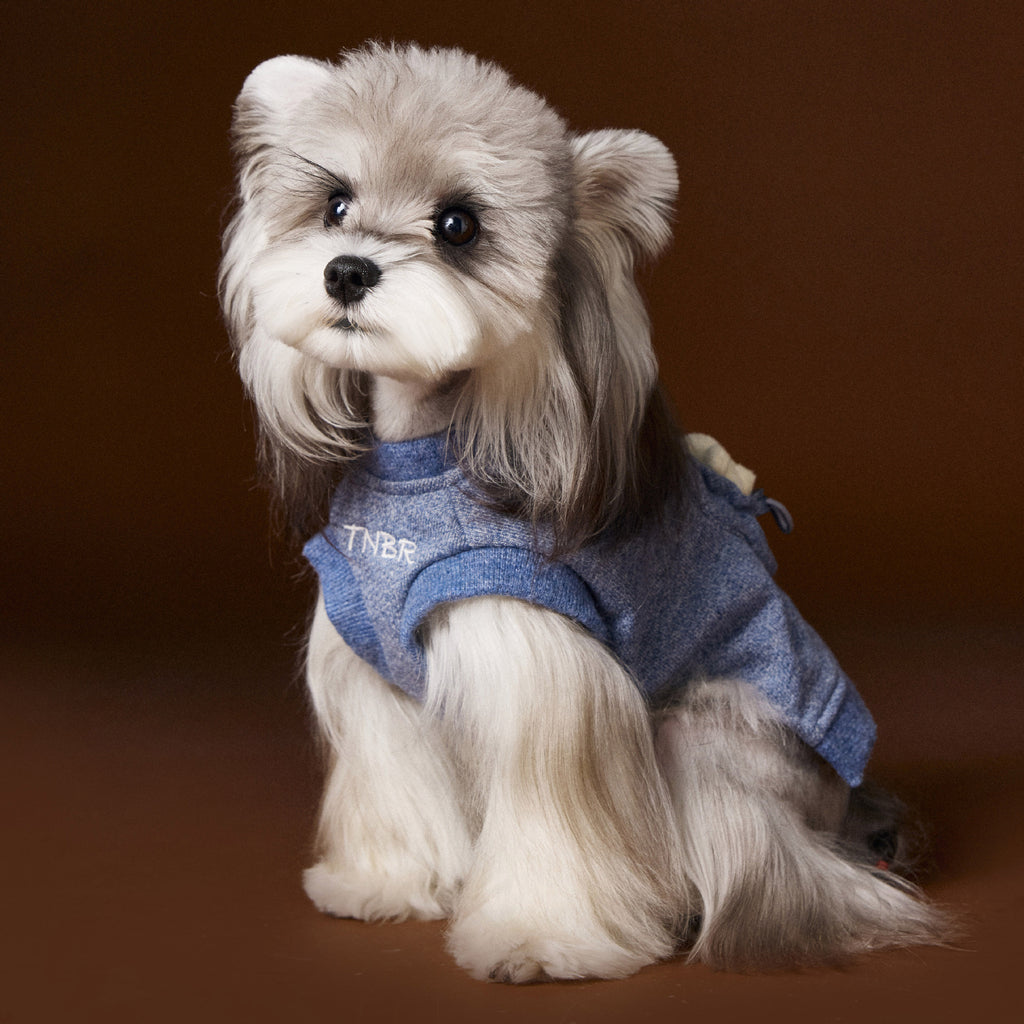 Bichon Maltese Sleeveless Sweater Three-dimensional Bear Head