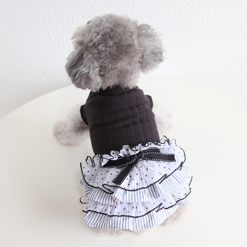Polka Dot Lace Cake Dress Pet Clothes