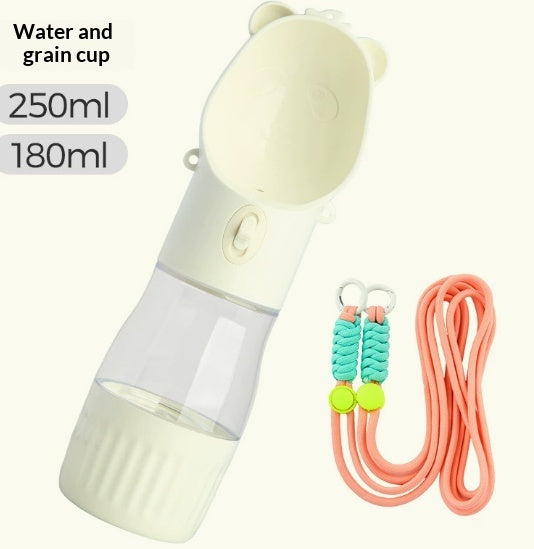 Pet Water Cup Portable Water Bottle Outdoor Dog Drinking Fountain, Feeding And Storage Bowl