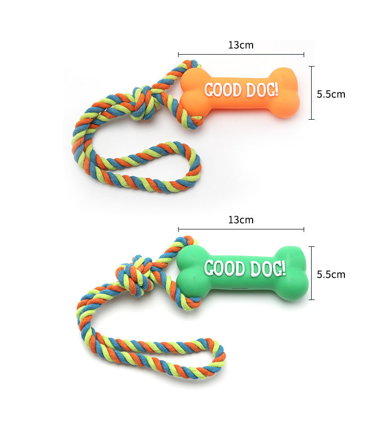 Pet Dog Biting Bone Modeling Toy Bite-resistant Vocalization