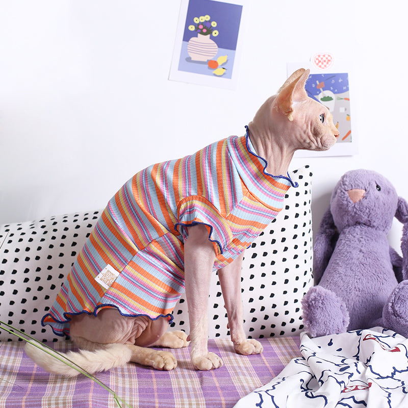 Hairless Cat Pet High-Elastic Pure Cotton Pique Short Sleeve