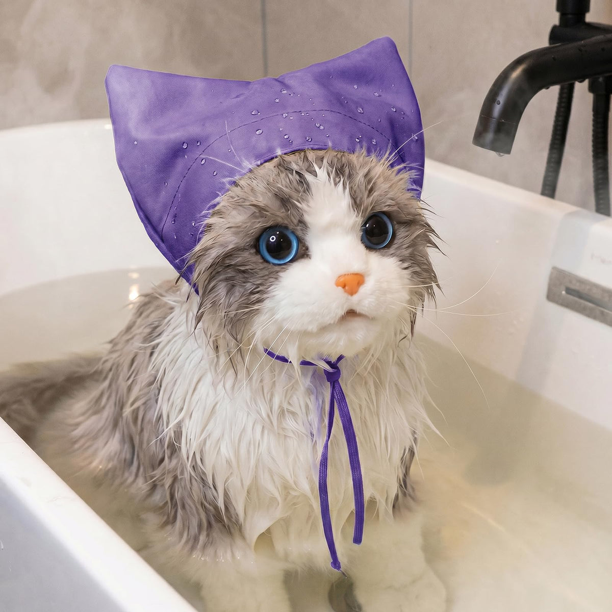 Adjustable Cat Ear Covers For Bath Protection Cats Ear Drops Dog Shower Caps Guard Waterproof And Adjustable For Protect Kittens Puppies From Ears