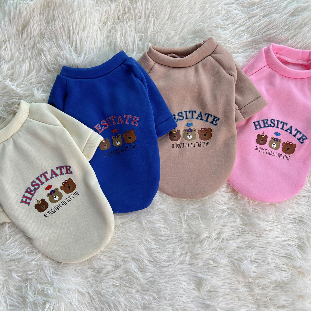 Korean Version Of Warm Cartoon Plush Dog Clothes
