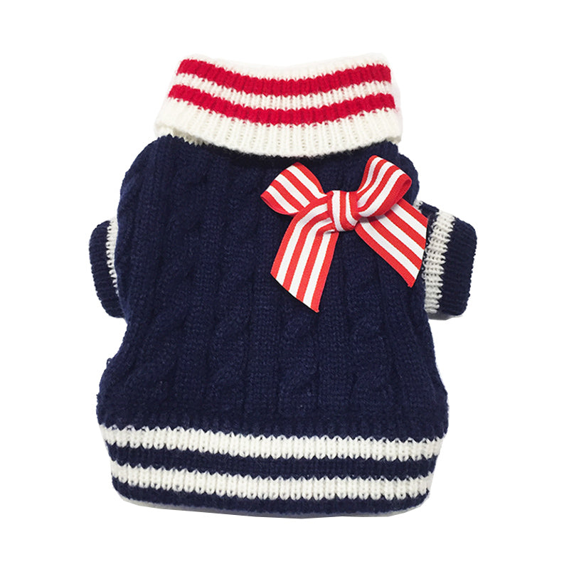 Dog Clothes Teddy Law Fighting Sweater Autumn And Winter Clothes Pug Knit Sweater