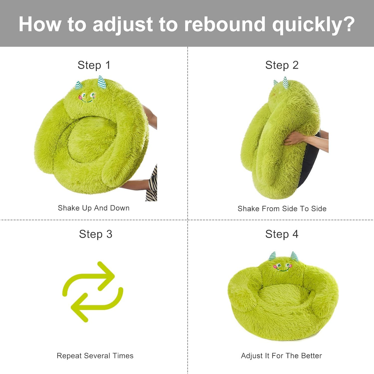Cute Calming Dog And Cat Bed Indoor High Bolster Donut Dog Beds Comfortable Plush Cuddler Dog Be Size For Small Dogs And Cats Cute Cartoon Soft Bed