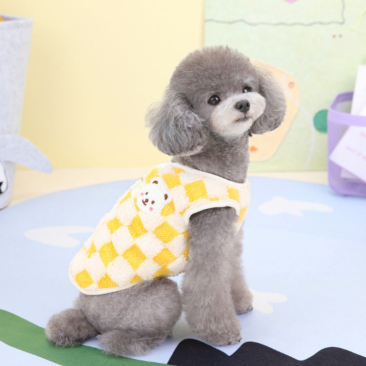 Autumn And Winter Dog Clothes Pet Velvet Thermal Vest