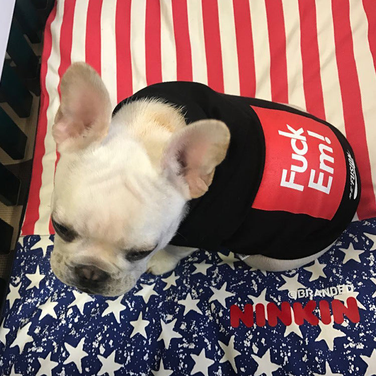 New Wool Pull Frame Alphabet Dog Clothes