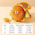Cartoon Hamburger Chips Design Adjustable Vest Leash Rope For Cats And Dogs Walking Tow Rope With Backpack Escape Proof Vest