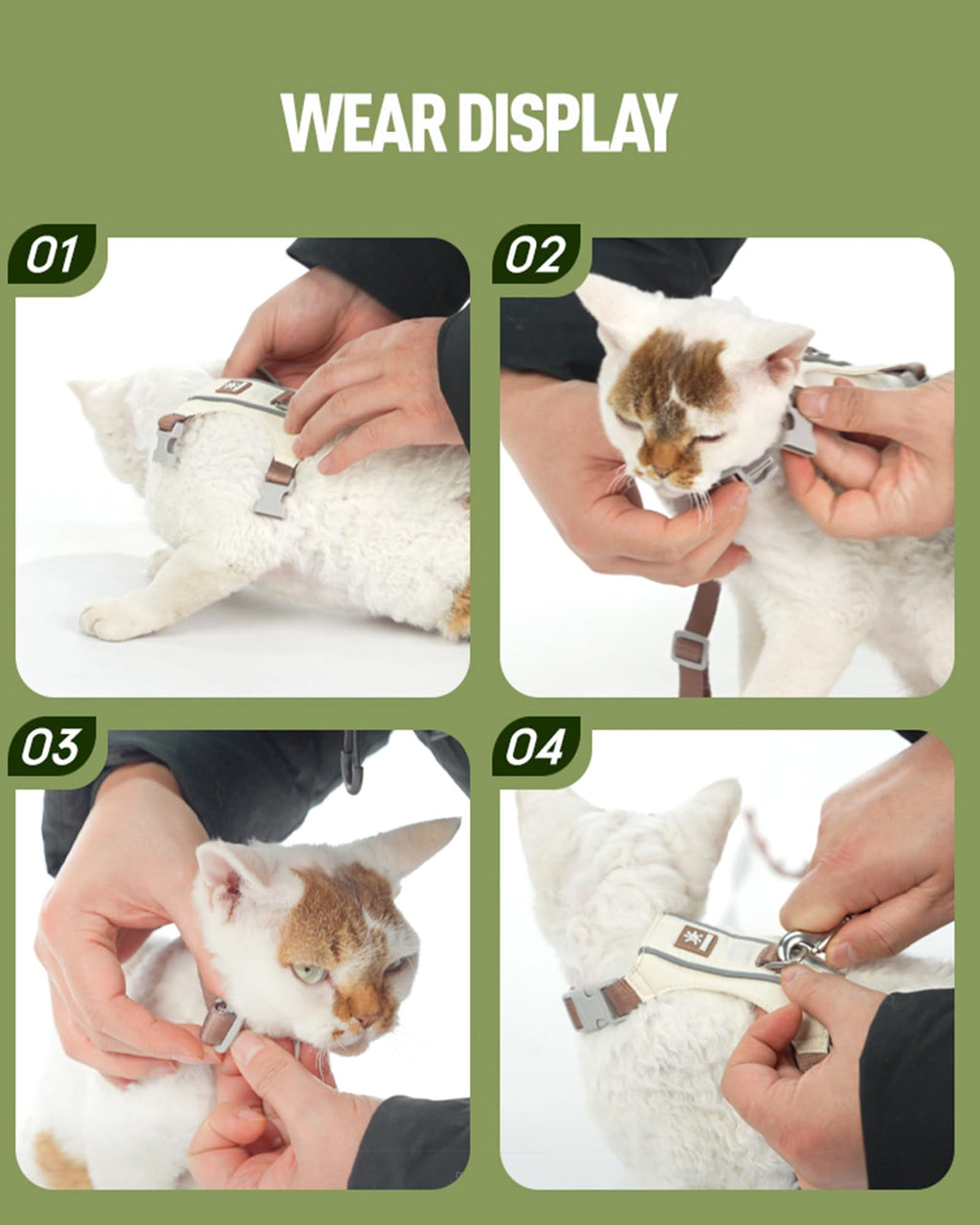 Cat Harness And Leash Set With Reflective Strips, Escape Proof Adjustable Vest, Premium Taffeta Fabric Soft Lightweight, Tear Resistant, For Kitten