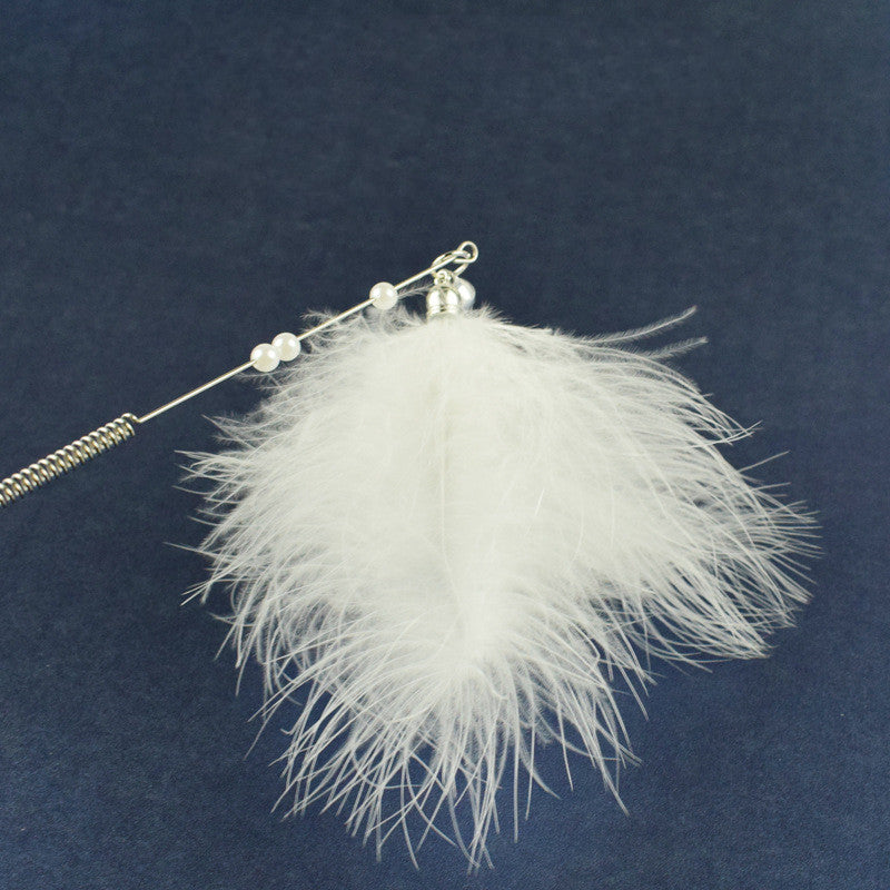 Spring Steel Wire Feather Funny Cat Stick Toy