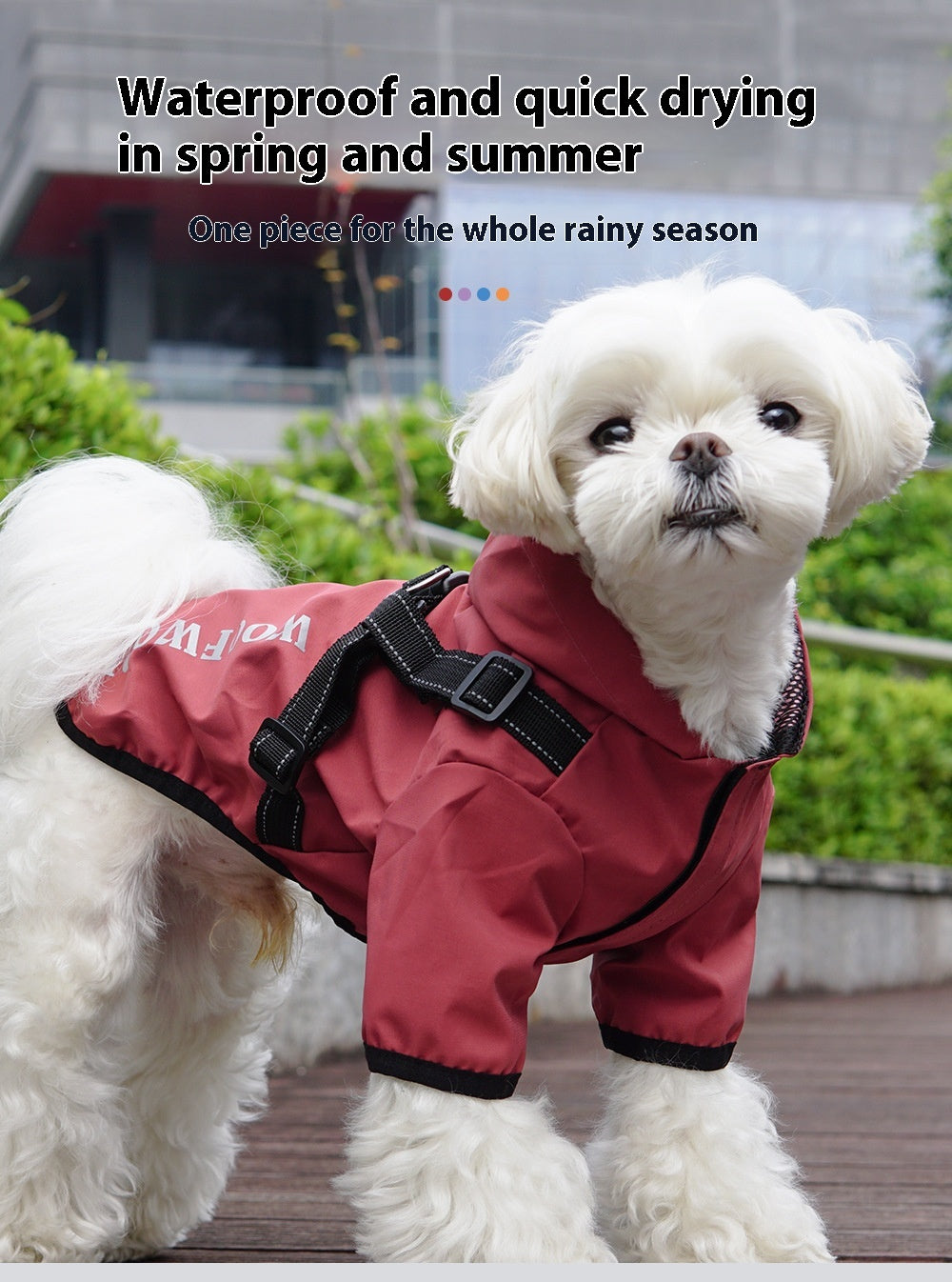Puppy Dog Raincoat Four-legged Waterproof All-inclusive Poncho