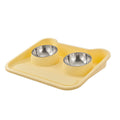 Cats, Dogs, And Food Utensils, Neck Protection, Leak Proof, Stainless Steel Tilted Double Bowl Food Utensils, Pet Products