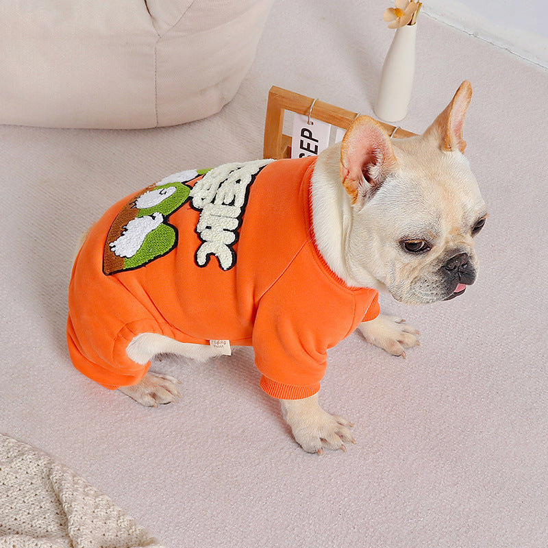Pet Dog Winter Padded Thickened Four-legged Clothes
