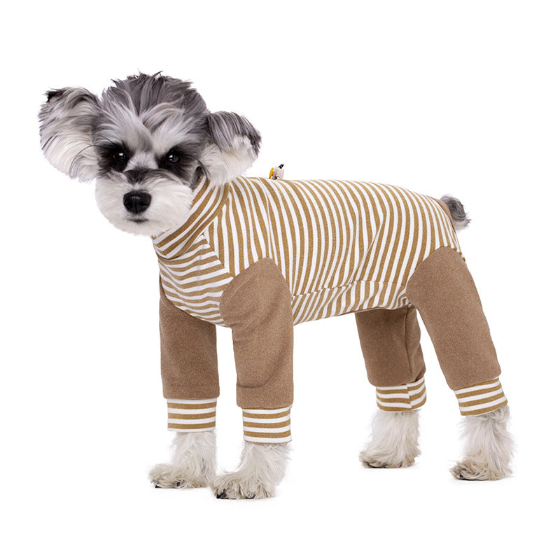 Pet Clothes Autumnwinter Outfit For Poodles Adjustable Four-legged Design