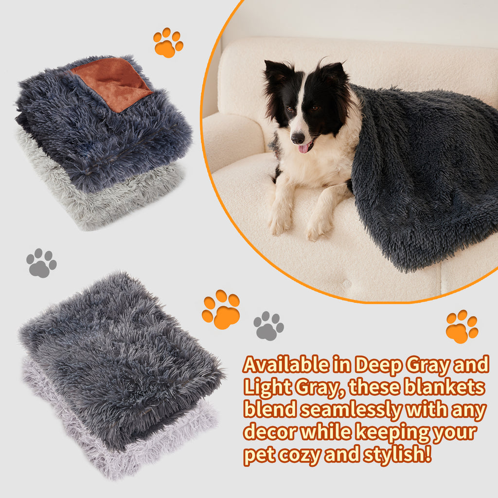 Grey Pet Cushion Plush Warm Dog Blanket Four Seasons Available Cat Blanket Dog Dual Purpose Pet Cushion Sofa