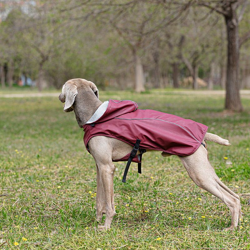 Pet Pu Raincoat Clothes Medium And Large Portable Universal