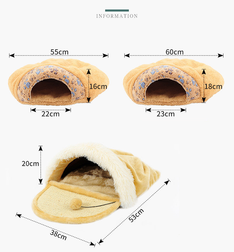 Cat sleeping bag for all seasons