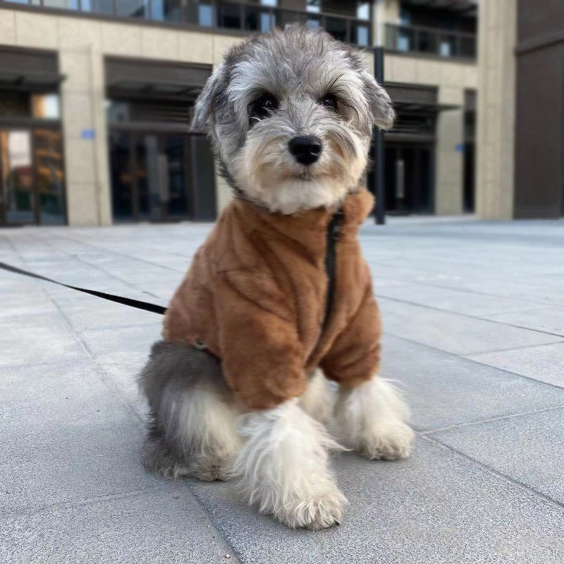 Pet Fur Mink Fur Zip-up Shirt