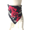 Red rose flower cotton saliva towel