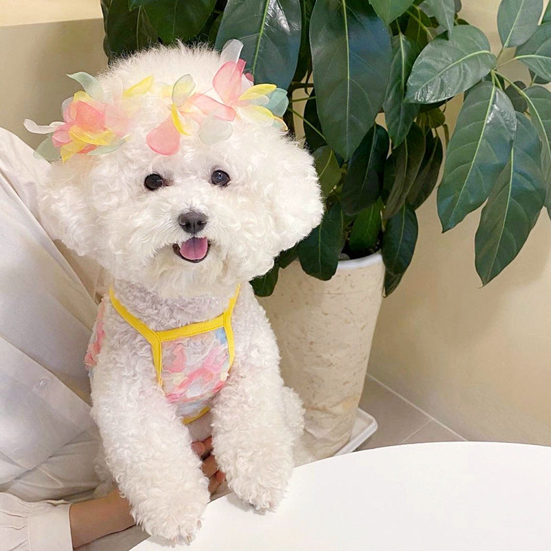 Pet Summer Thin Fairy Petal Sling