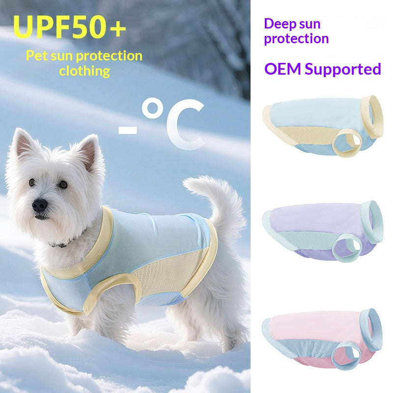 Pet Ice Silk Sun Protection Clothing Pet Vest Cat Clothes