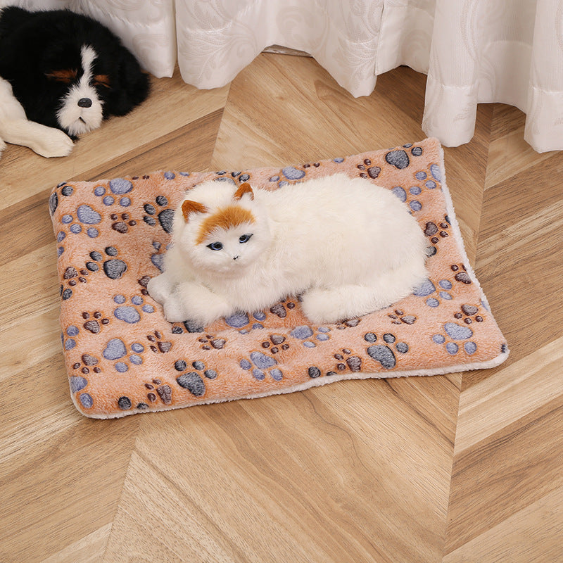 Pet Mat Warm Blanket Cartoon Double-sided Kennel