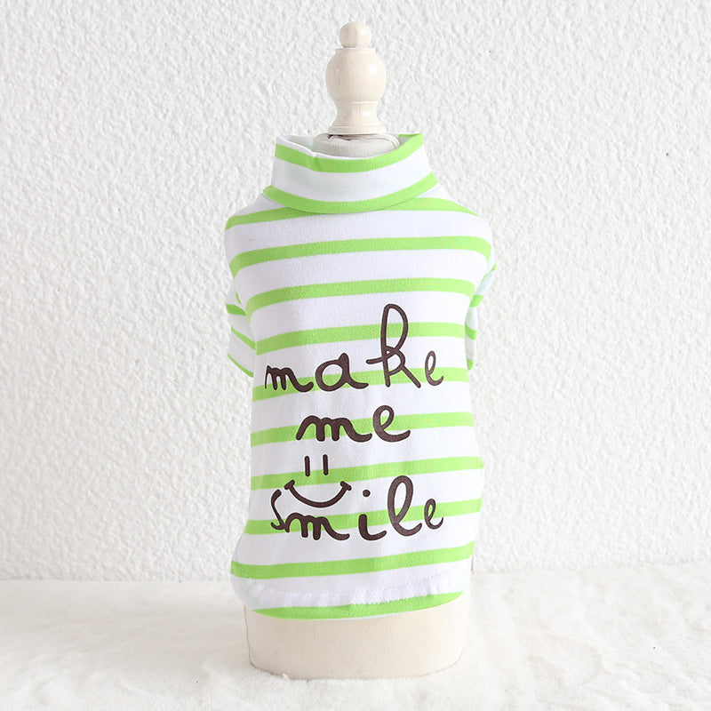 Pet four-colour striped bottom coat