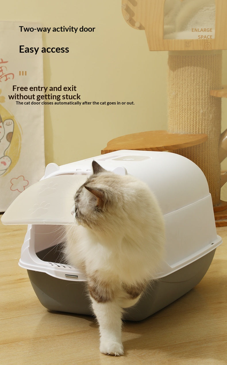 Extra-Large Fully Enclosed Odor-Control Thickened Cat Litter Box