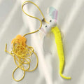 Cat Toys Simulated Cute Toys Funny Self-hey Interactive Toy Rope Grabbing Mouse Telescopic Hanging Cat Pet Supplies
