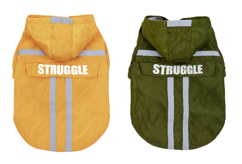 Pet Raincoat With Reflective Strips