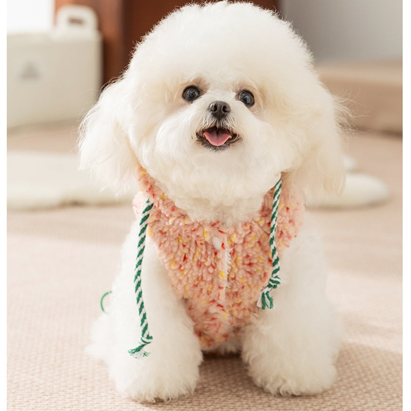 Christmas Dog Clothes, Warm And Thick Autumn And Winter, With Colorful Dots That Can Lead Small And Medium-sized Dogs, Two-legged Clothes, Pet Cat