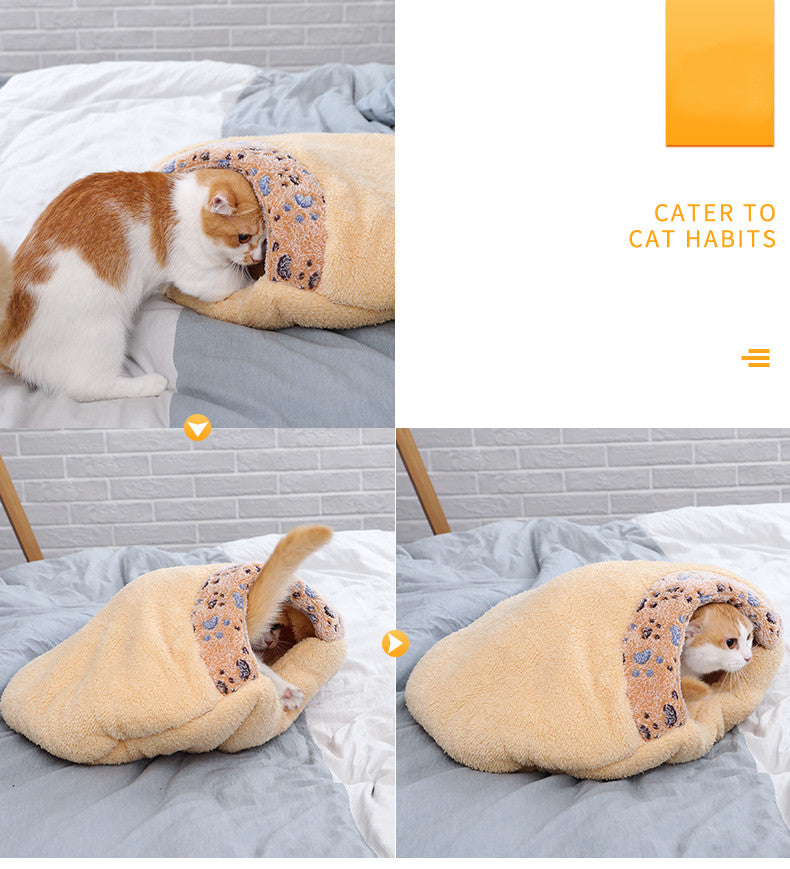 Cat sleeping bag for all seasons