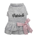 Puppy dress bow letter skirt