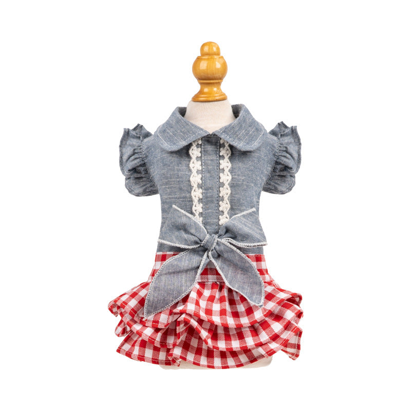 SpringSummer Thin Bow-Knot Dress For Pets
