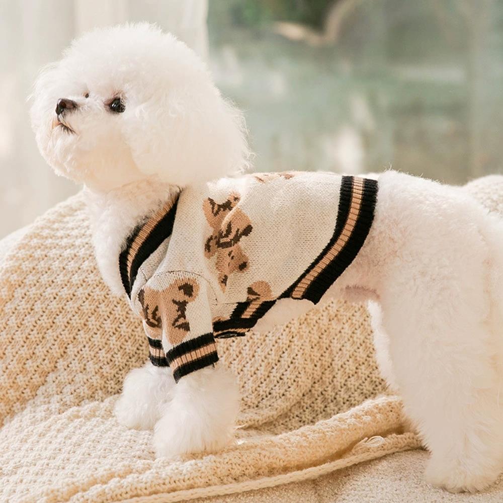 Dog Sweaters Are Cute Bear Pattern Dog Clothes For Puppies, Warm Dog Coats For Winter, Chihuahua Dog Clothing, And Lightweight Sweaters For Pet Cats