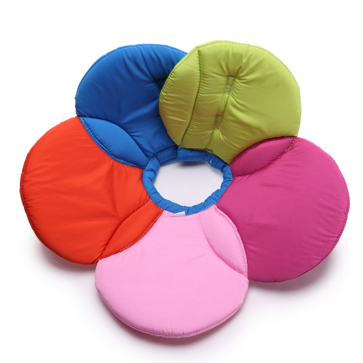 Pet Protective Cover Bandana Flowers Dog Collar