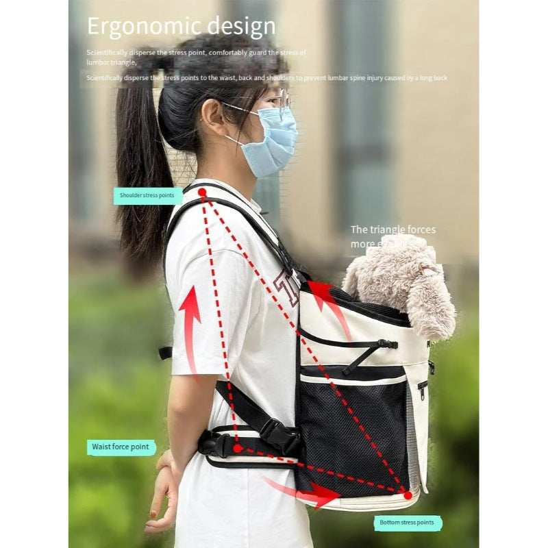 Lightweight Chest-mounted Pet Carrier For Outings