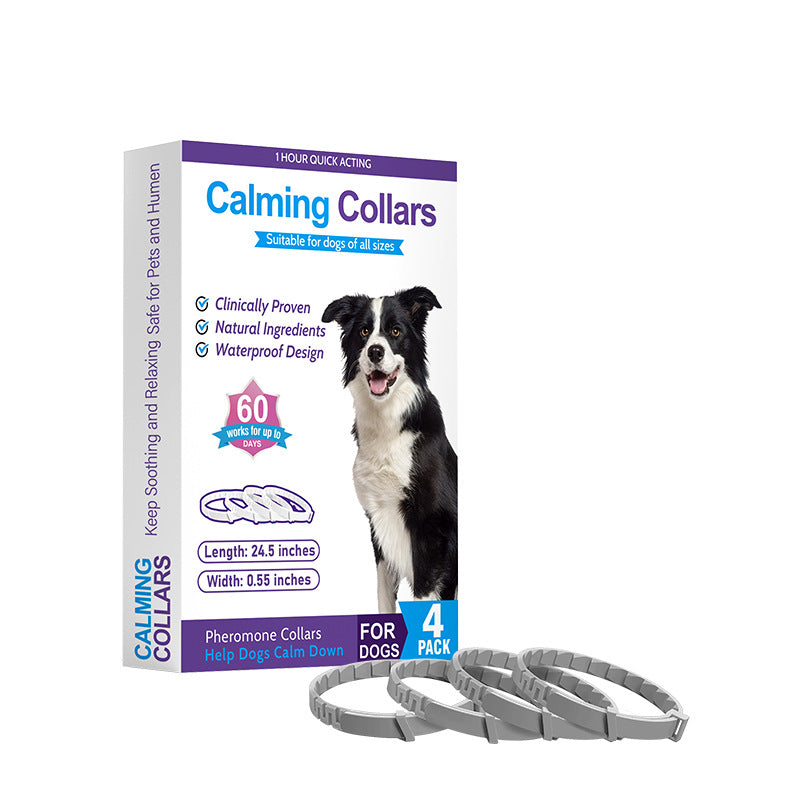 Set Of 4 Pheromone-Calming Collars For Cats And Dogs To Relieve Anxiety