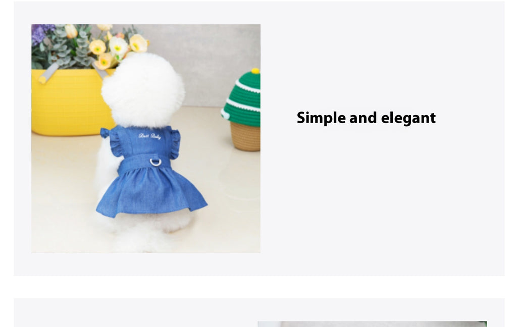 Puppy Clothes Spring And Summer Thin Letters Dress