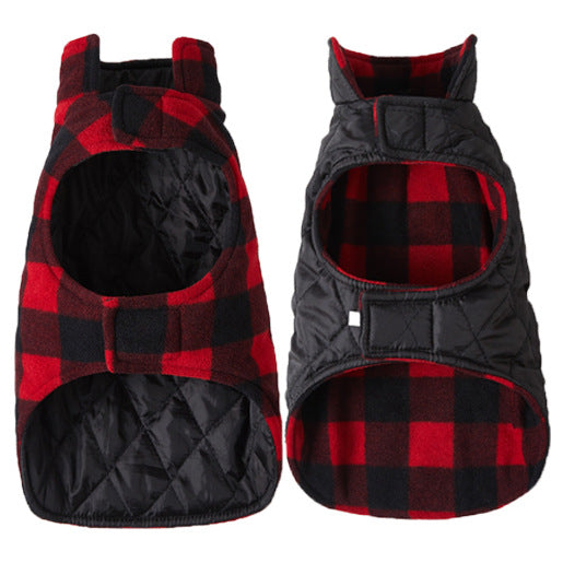 Pet Thick Checks Double-sided Vest Clothes