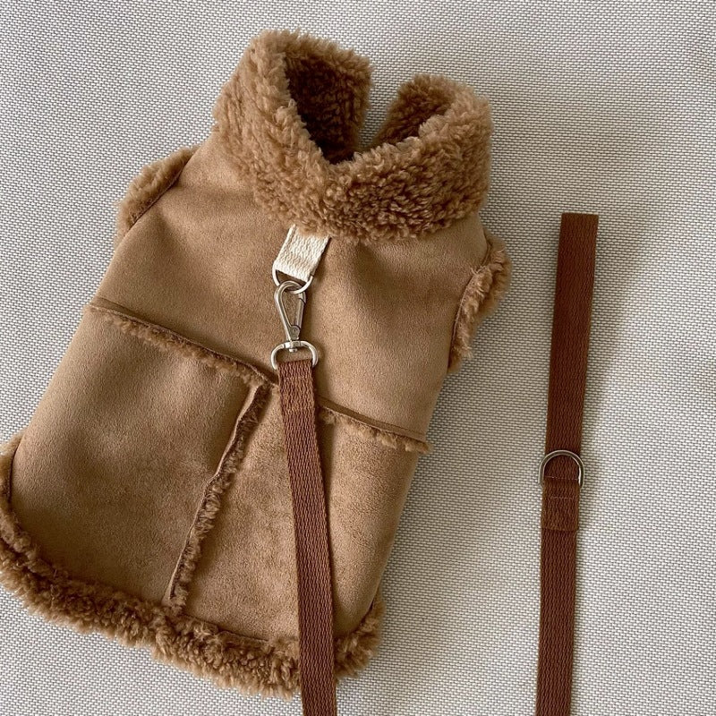 Pet Autumn And Winter Traction Warm Vest