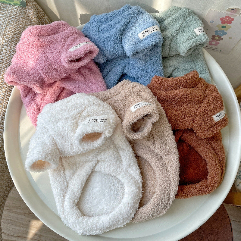 Double-sided Cloud Velvet Thickened Pet Puppy Cat Clothes